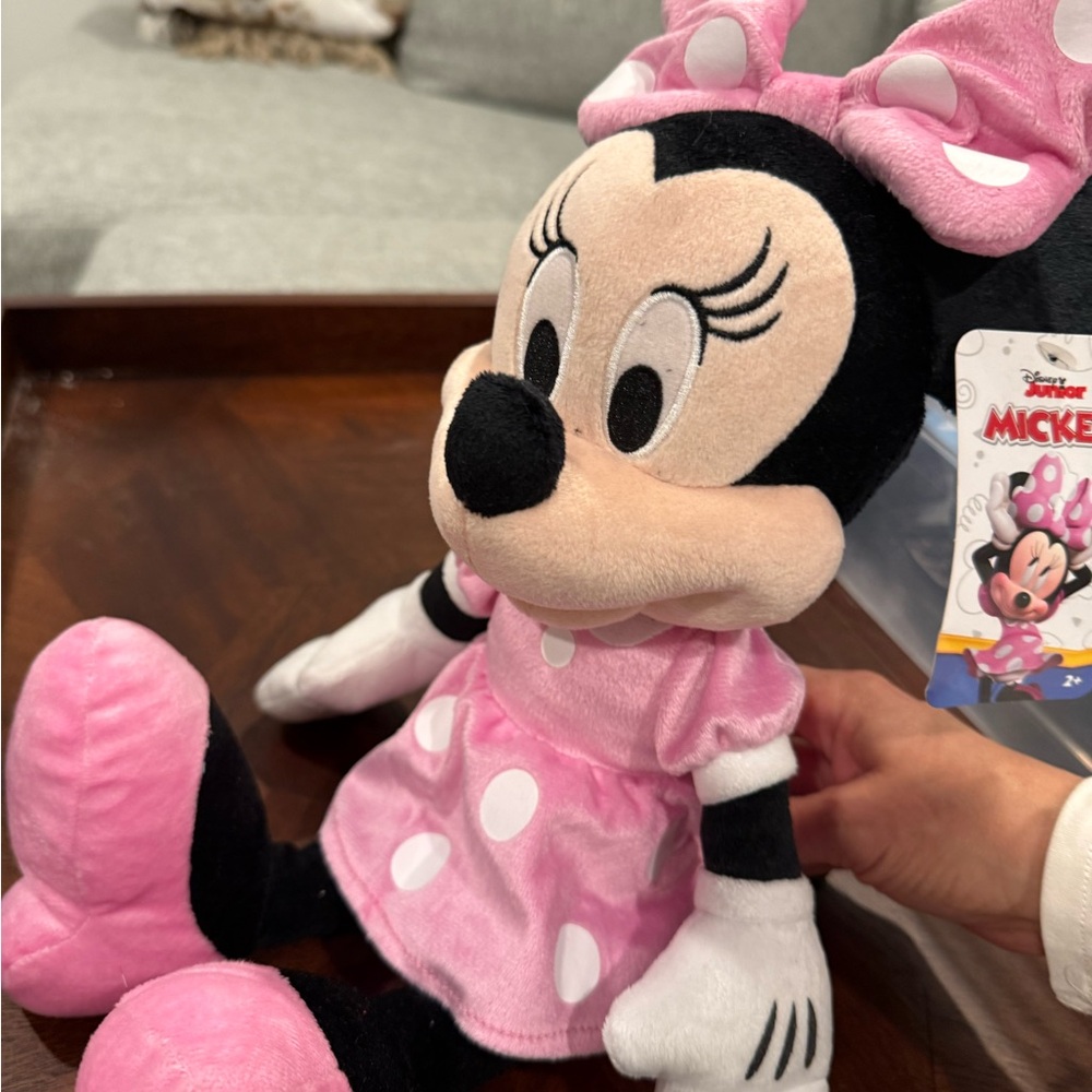 Disney Minnie Mouse Pink and Black Plush Doll